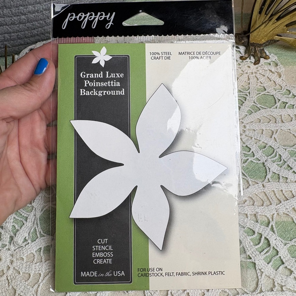 Poppy Stamps Poinsettia Craft Die Christmas Floral Steel 1082